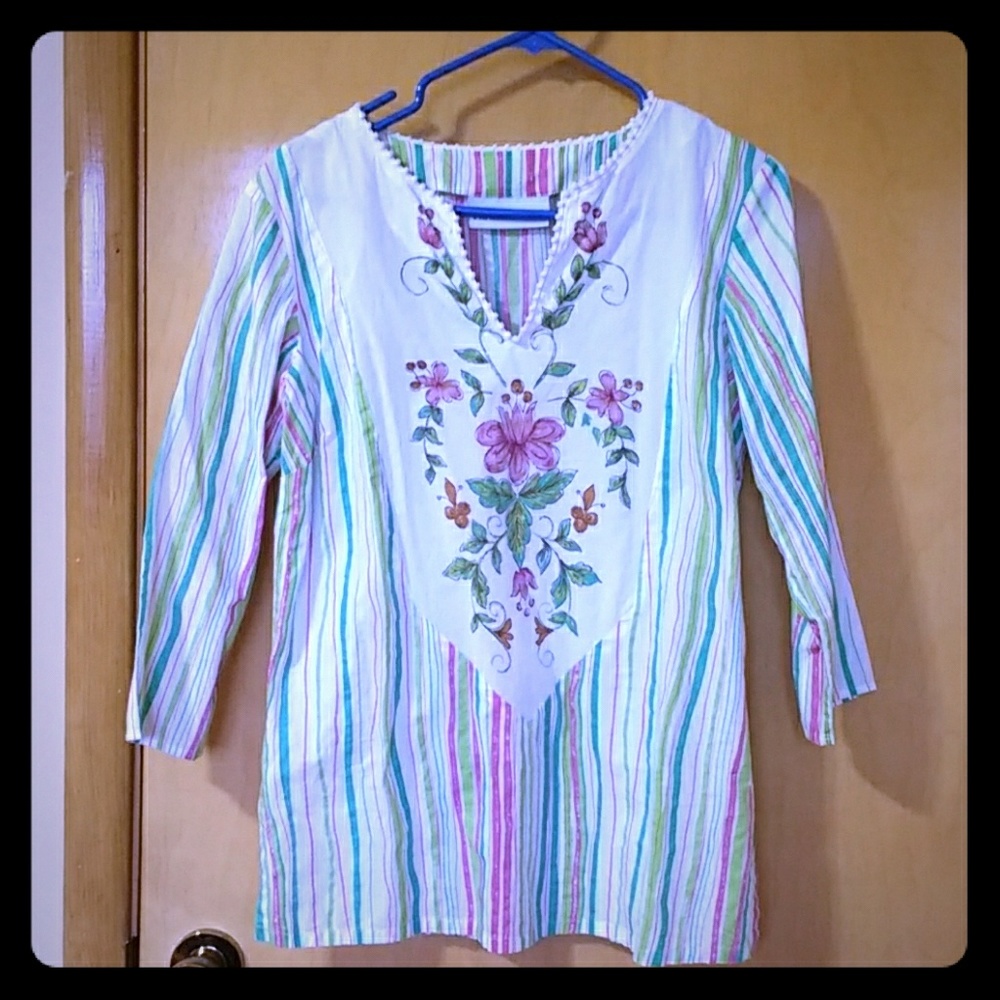 ⚜️Liz Claiborne first issue Indian inspired shirt